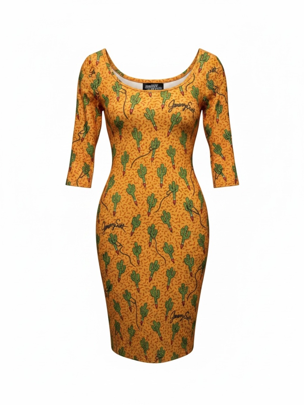 Jeremy Scott S/S 2012 Rocket Cactus Print Mini Dress - like new - sz L (US 10)